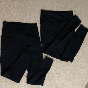 Two Danskin Black High-Waisted Leggings small